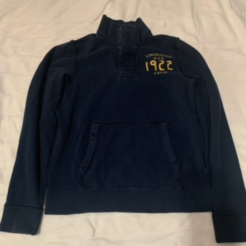 Hollister Hoodless Hoodie with Button Collar